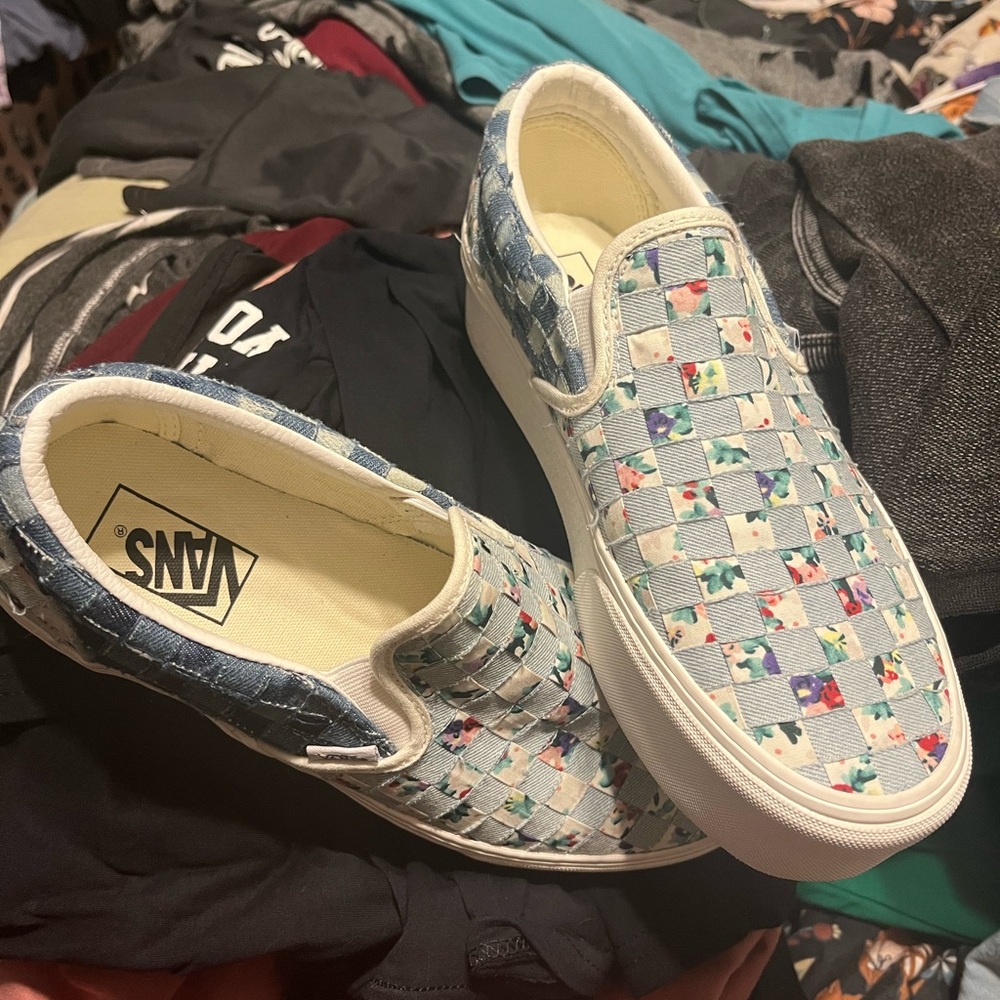 Vans stacked patchwork floral